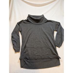 Verve Ami Women Charcoal Gray Cowl Neck Long Sleeve‎ Tunic Sweater XL